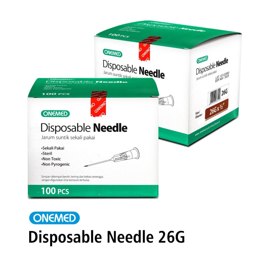 Disposable Neddle Needle One Med 21,22,23,24,25,26,27