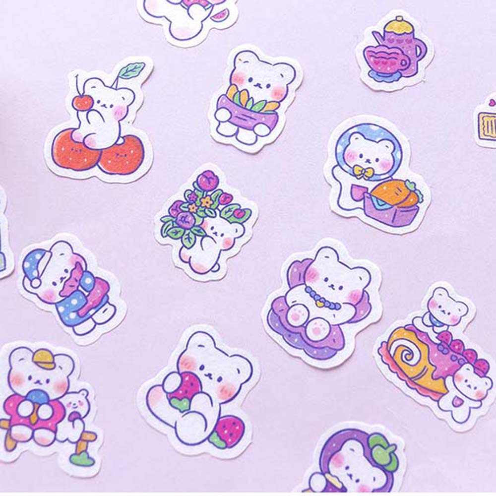 AUGUSTINA Cartoon Stationery Sticker Kawai Decal Decorative Stickers Scrapbooking DIY Label Handmade Craft Sticky sticker Handbook Decoration Paper