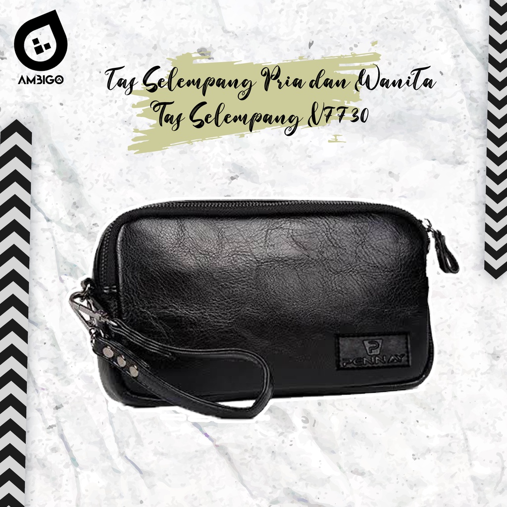 Ambigo Clutch Bag - Tas Tangan Kasual Kulit Pria DWalker V7730 - Tas Tangan Kantoran Simple Murah