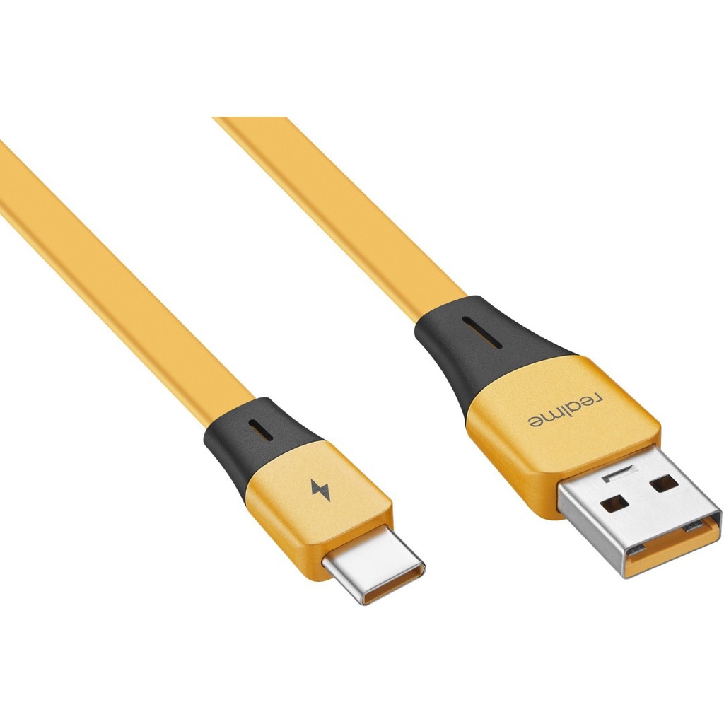 Kabel Data Realme SuperDart Charge Micro Usb / Type C Cable Fast Charging Warna Kuning 1 Meter