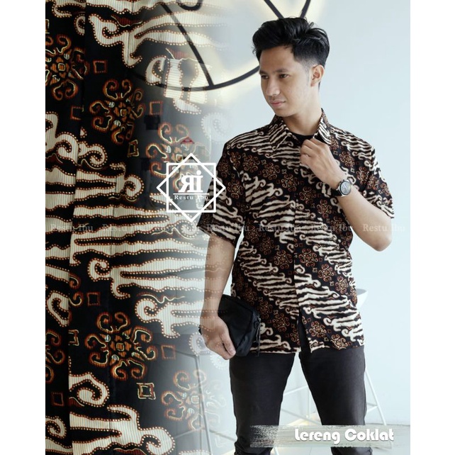 Terlaris !! Hem Batik Pria lengan pendek / Kemeja Modern / Hem Batik Motif Terbaru