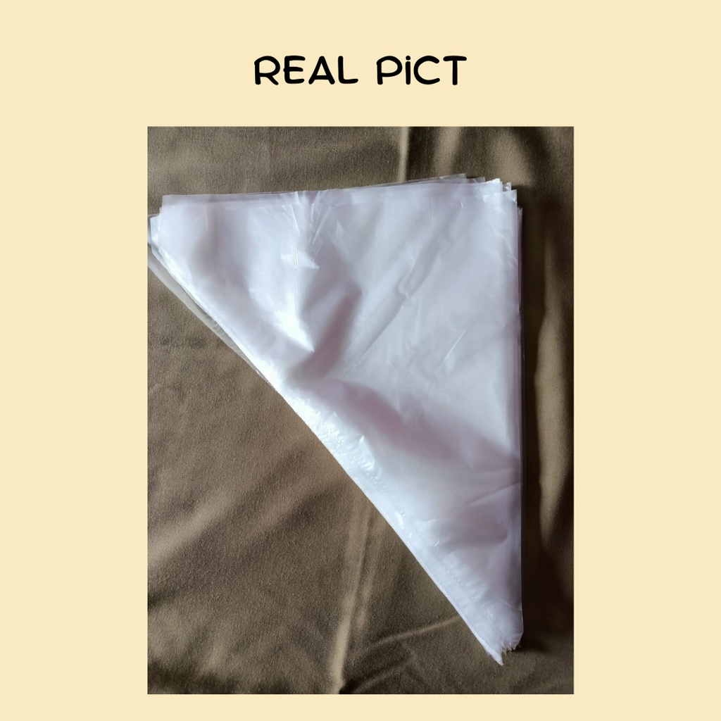 Piping Bag Plastik Segitiga Buttercream Untuk Dekorasi Kue