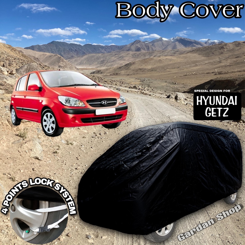 Sarung Mobil HYUNDAI GETZ Hitam POLOS Body Cover Hyundai Getz Full Black