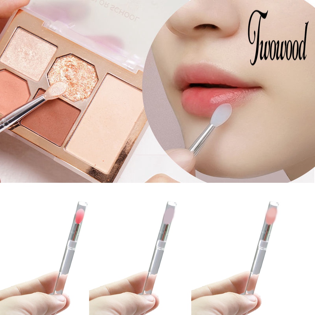 Brush Eyeshadow Multifungsi Bahan Silikon Dengan Tutup Untuk Wanita