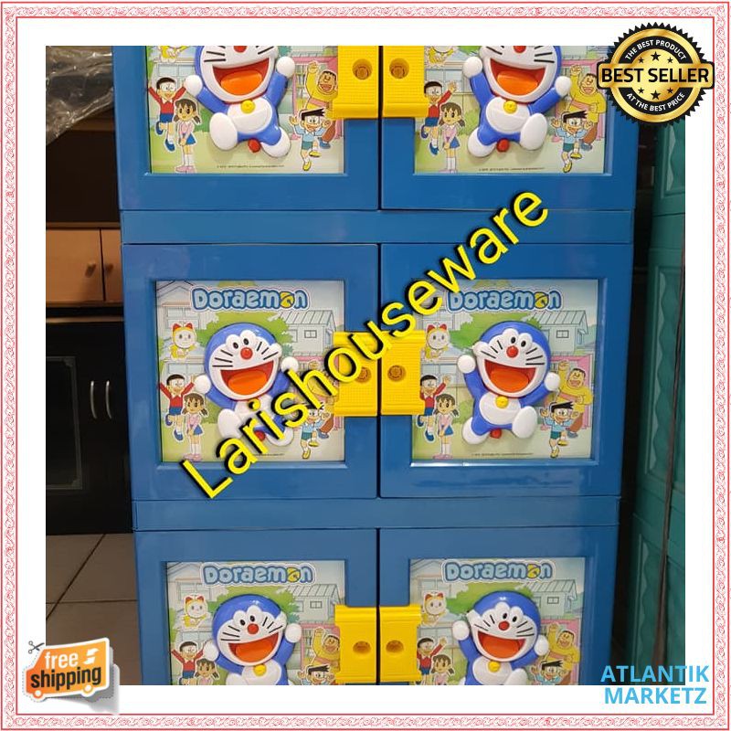 Lemari plastik doraemon ukuran besar