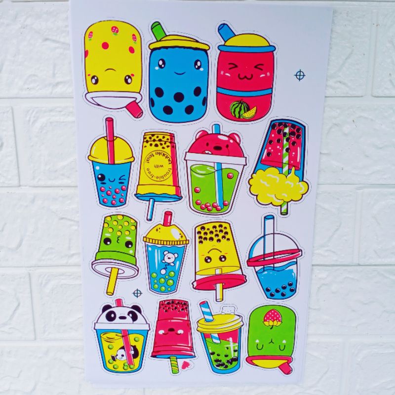 

STIKER BOBA LEMBARAN ISI 15PCS