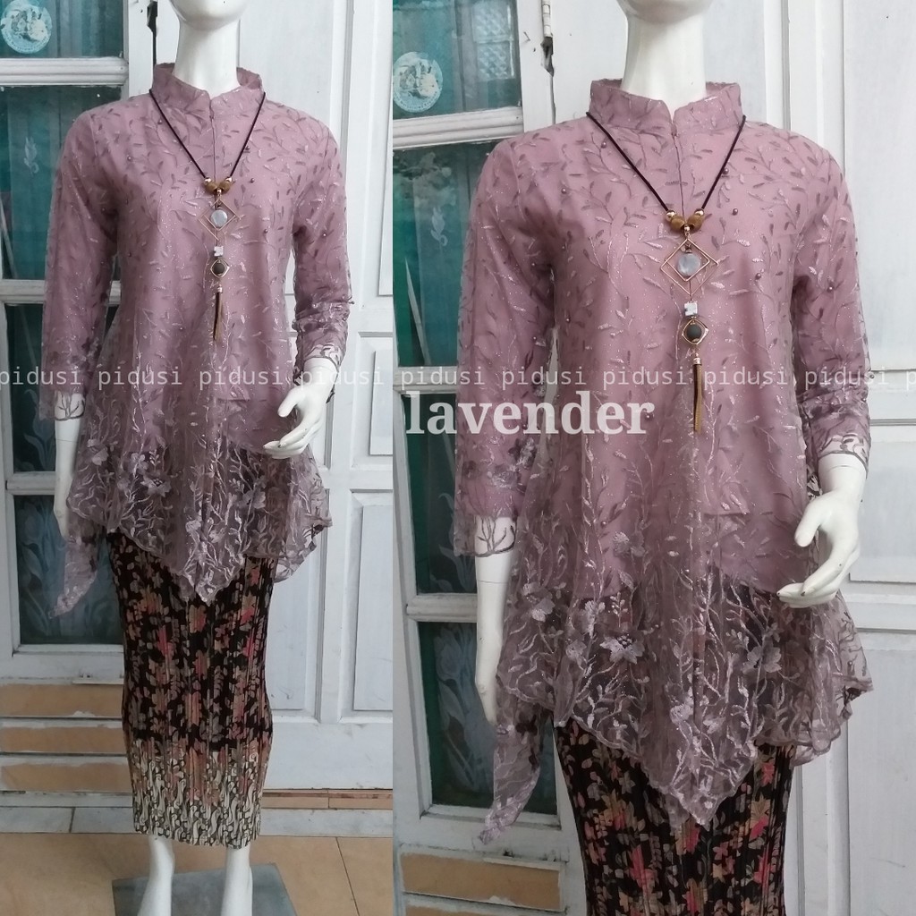 SET KEBAYA TULLE MUTIARA BORDIR