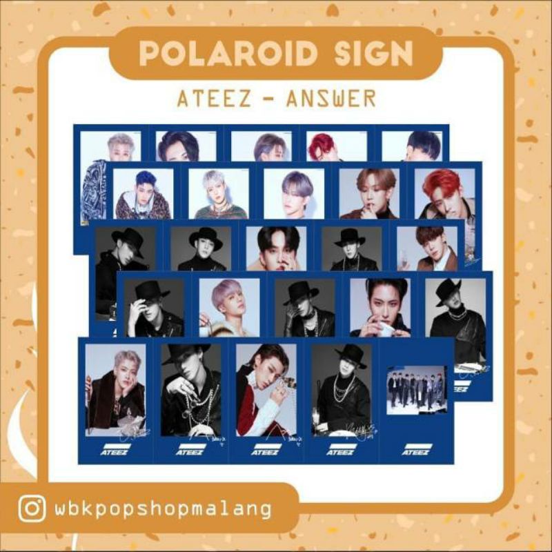 ATEEZ Bunting flag Mini polaroid Polaroid Sign Ateez