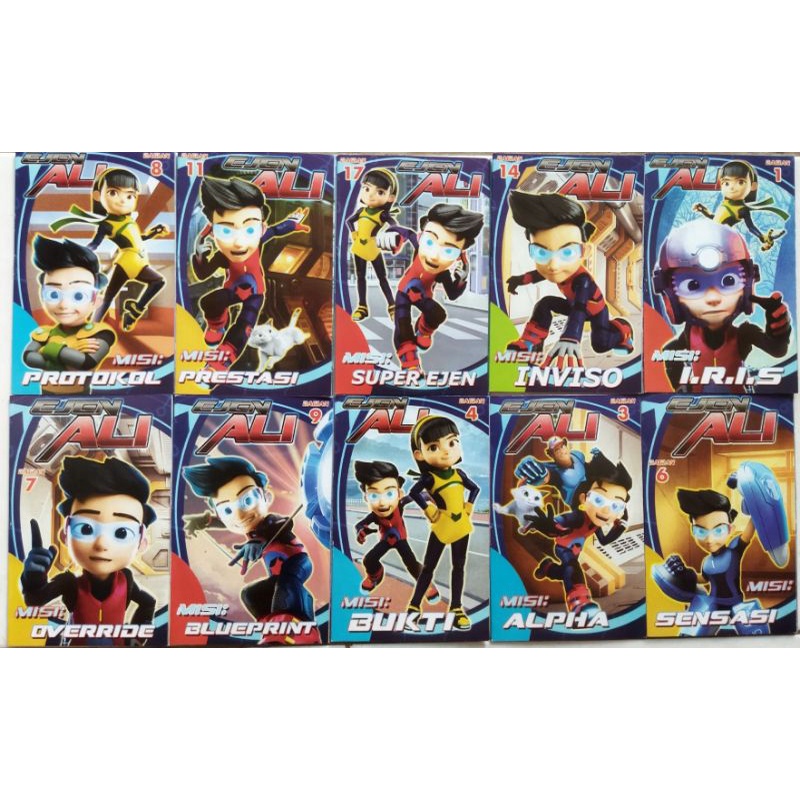 Komik Mini Ejen Ali Berwarna 10pcs Bagus Murah
