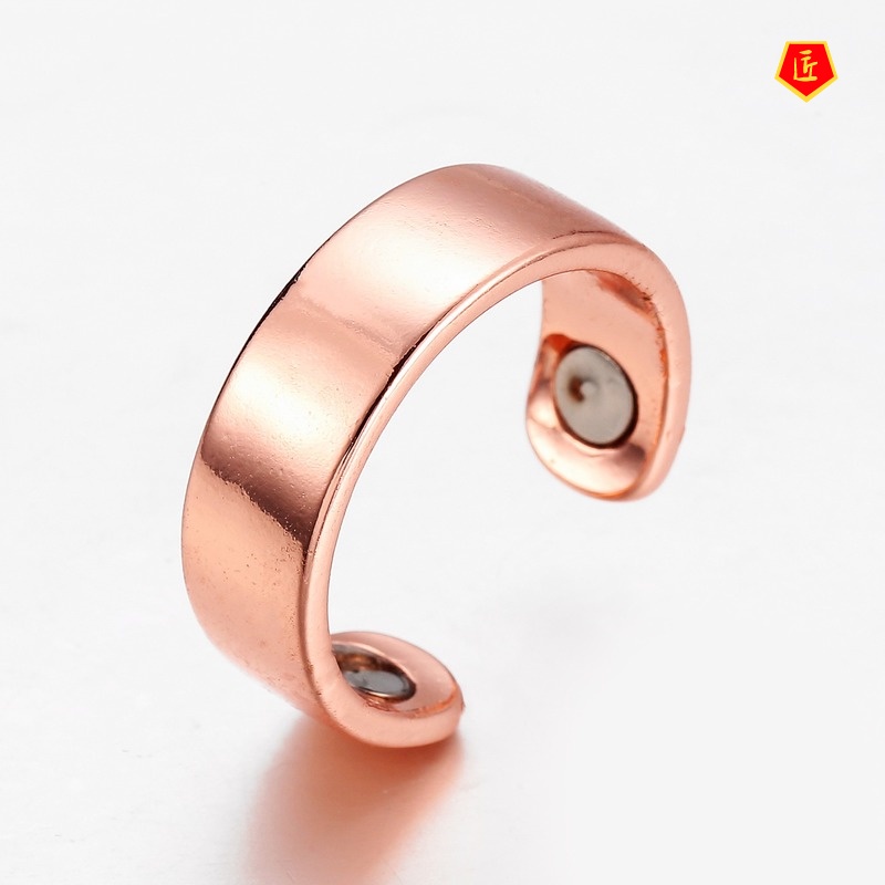 [Ready Stock]Personalized Magnetic Health Care Ring Rose Gold Creative