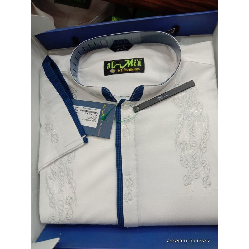 Baju Koko almia 100%ORI MT premium lengan panjang tangan polos-3