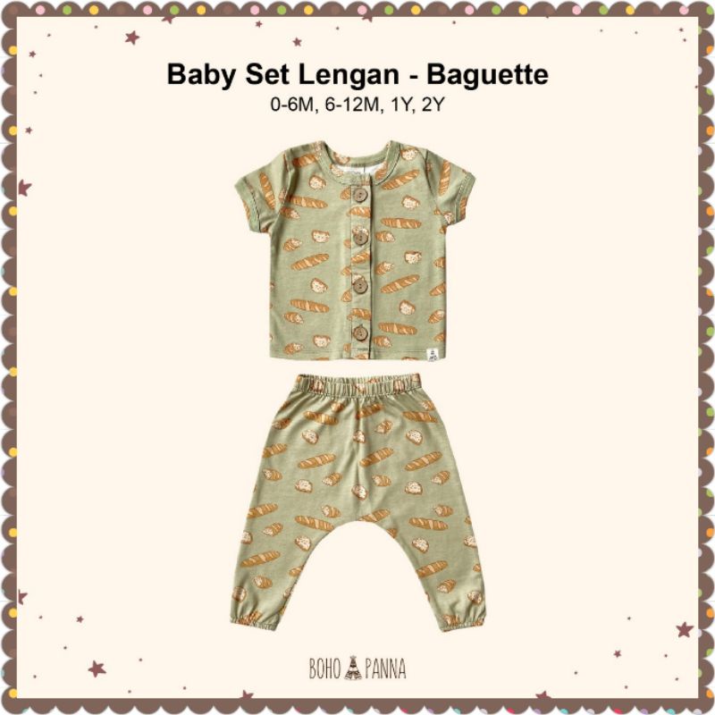 BOHOPANNA - Baby Set Lengan Print / Motif (Setelan Bayi Anak)