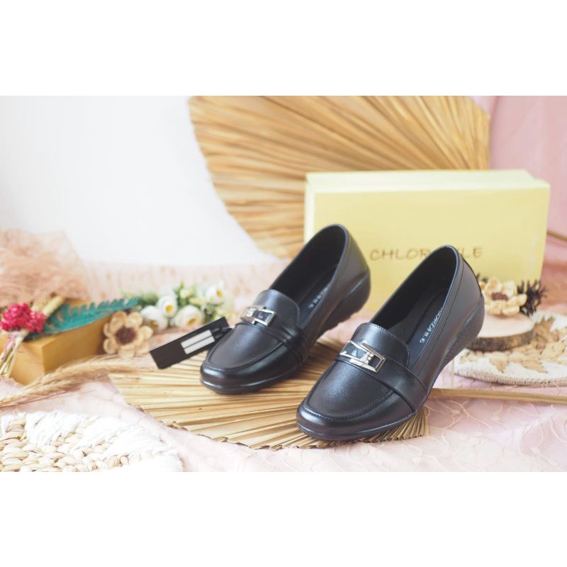 SEPATU WANITA KULIT ASLI CHLOROFILE JKL 03