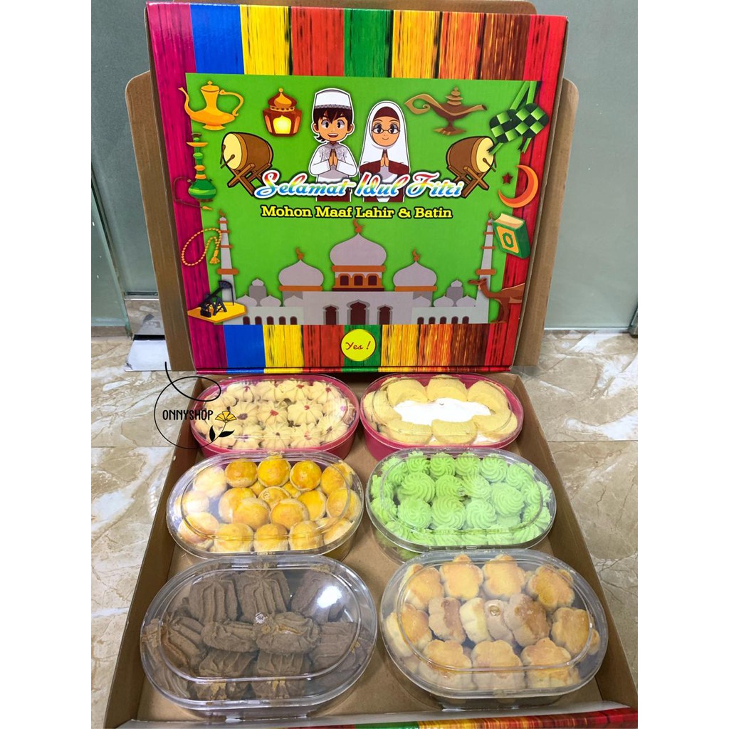 Jual PAKET KUE LEBARAN ISI 6 TOPLES / KUE KERING / PARCEL / BINGKISAN