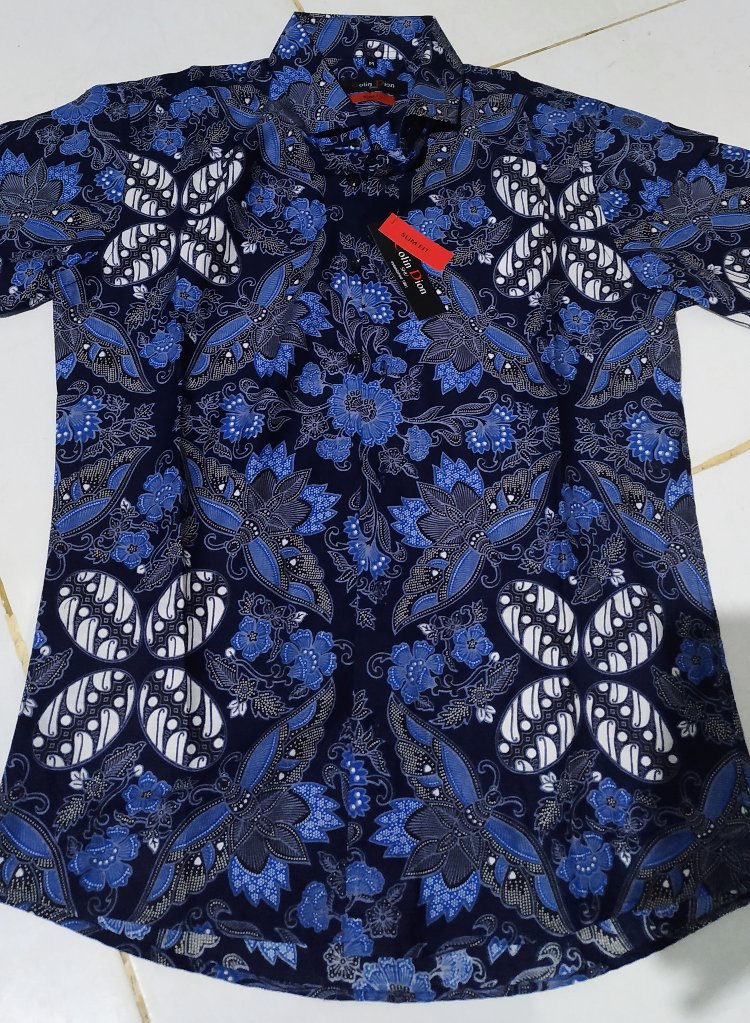 Kemeja Batik Pria Slim Fit Colindion Hem Batik Lengan Pendek Cs12
