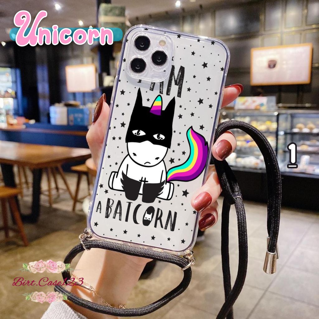 Softcase Slingcase Lanyard Bening UNICORN Samsung Oppo Vivo Xiaomi Realme Iphone All Type BC5685