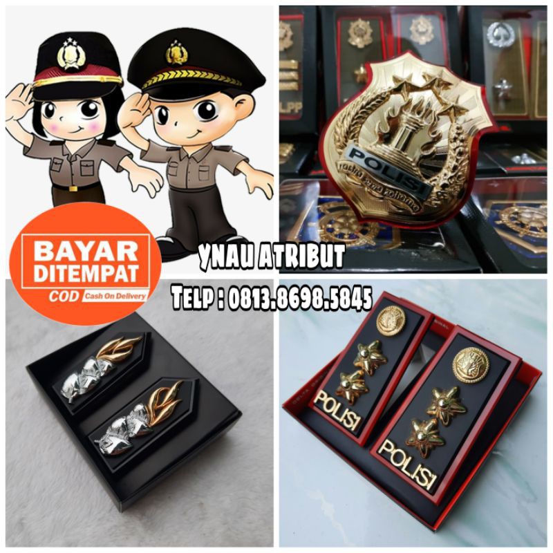 Paket Pangkat Akbp Polri Full Mika + Monogram Polri + Kewenangan Polri Cembung