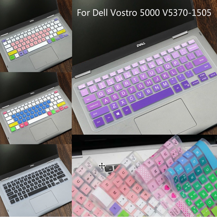 Cover Pelindung Keyboard Bahan Silikon Lembut Ultra Tipis Untuk Dell Vostro 5000 V5370-1505 13.3 Inch