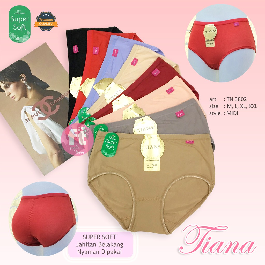 TIANA | Celana Dalam Wanita SUPER SOFT JAHIT BELAKANG / art TN 3802