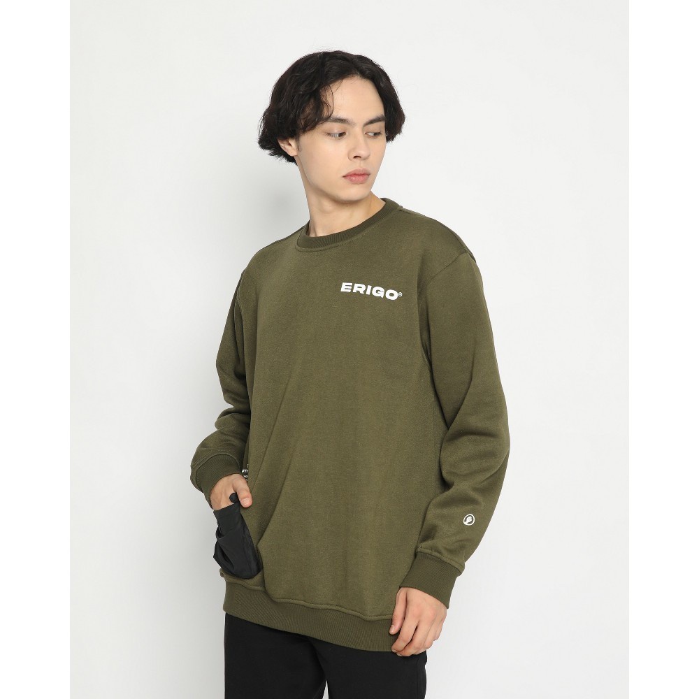 ATASAN CREWNECK POKET COMBI ERIGO SIMPLE/TERBARU/TERLARIS PREMIUM /DISTRO PRIA&amp;WANITA [COD]