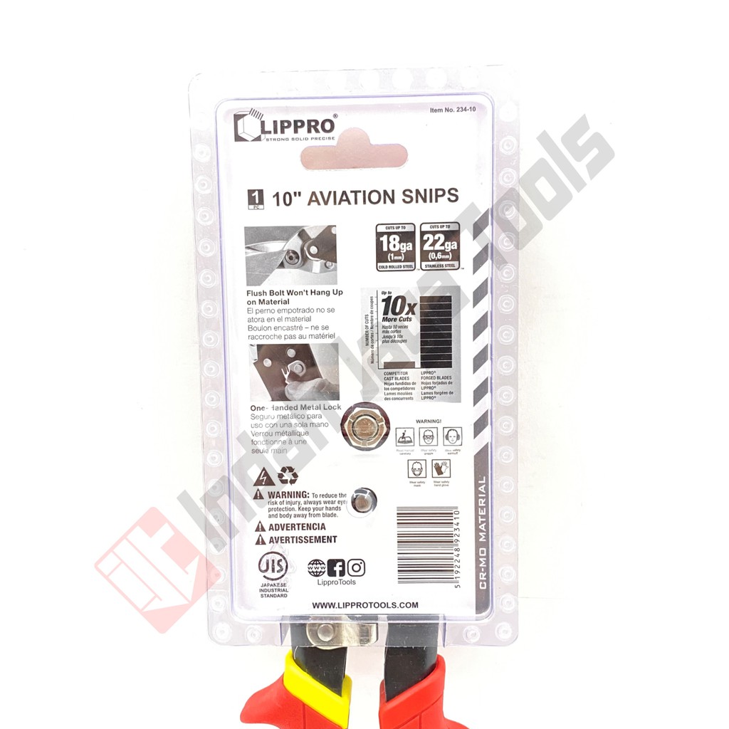 LIPPRO 234-10 Aviation Snip - Gunting Baja Ringan Lurus Hollow