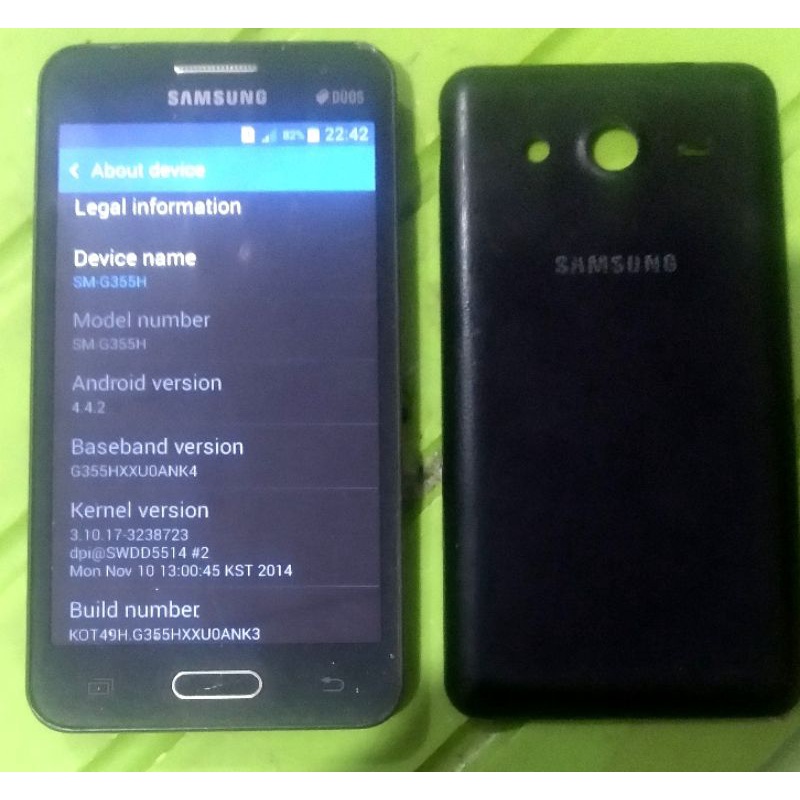 hp samsung core 2 g355h kondisi utuh (hp android minus)