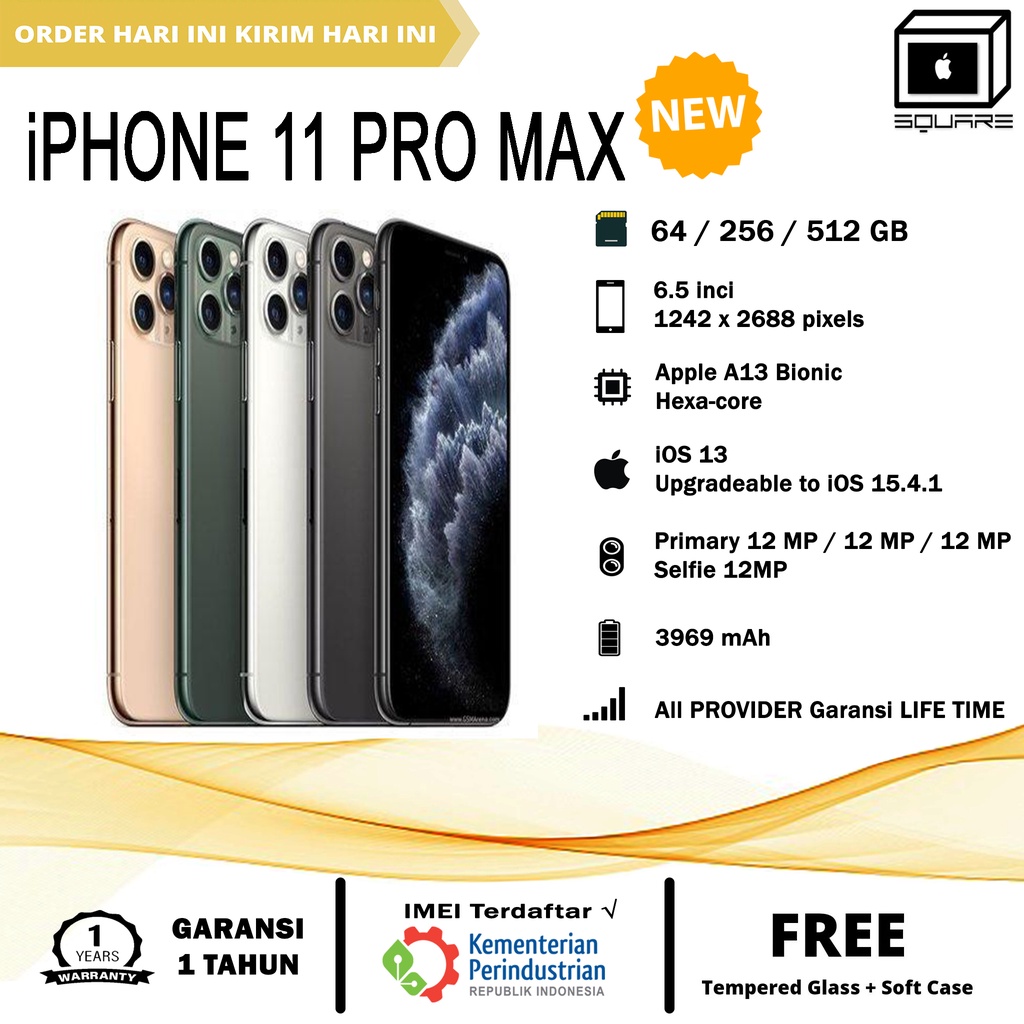 IP 11 PRO MAX 256GB SECOND LIKE NEW ORIGINAL 100% ALL PROVIDER GARANSI TOKO