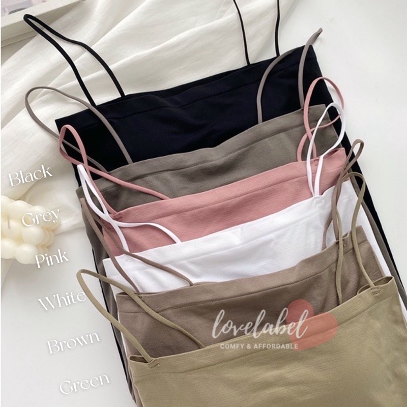 Sandy Bralette Square Tanktop Bra Tali Tipis Spaghetti Tank Top Kotak-3