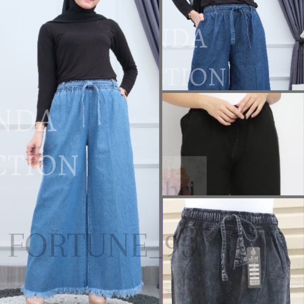 KULOT SOBEK JEANS WANITA SIZE JUMBO XXXL