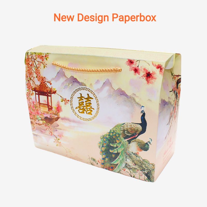 Paper Bag Sangjit Shuang Xi + Cake Box Kue Tingjing