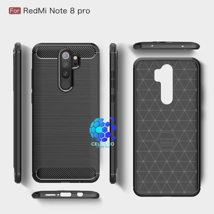 CASE CARBON XIAOMI REDMI NOTE 8 PRO casing hp silikon softcase case premium carbon cover