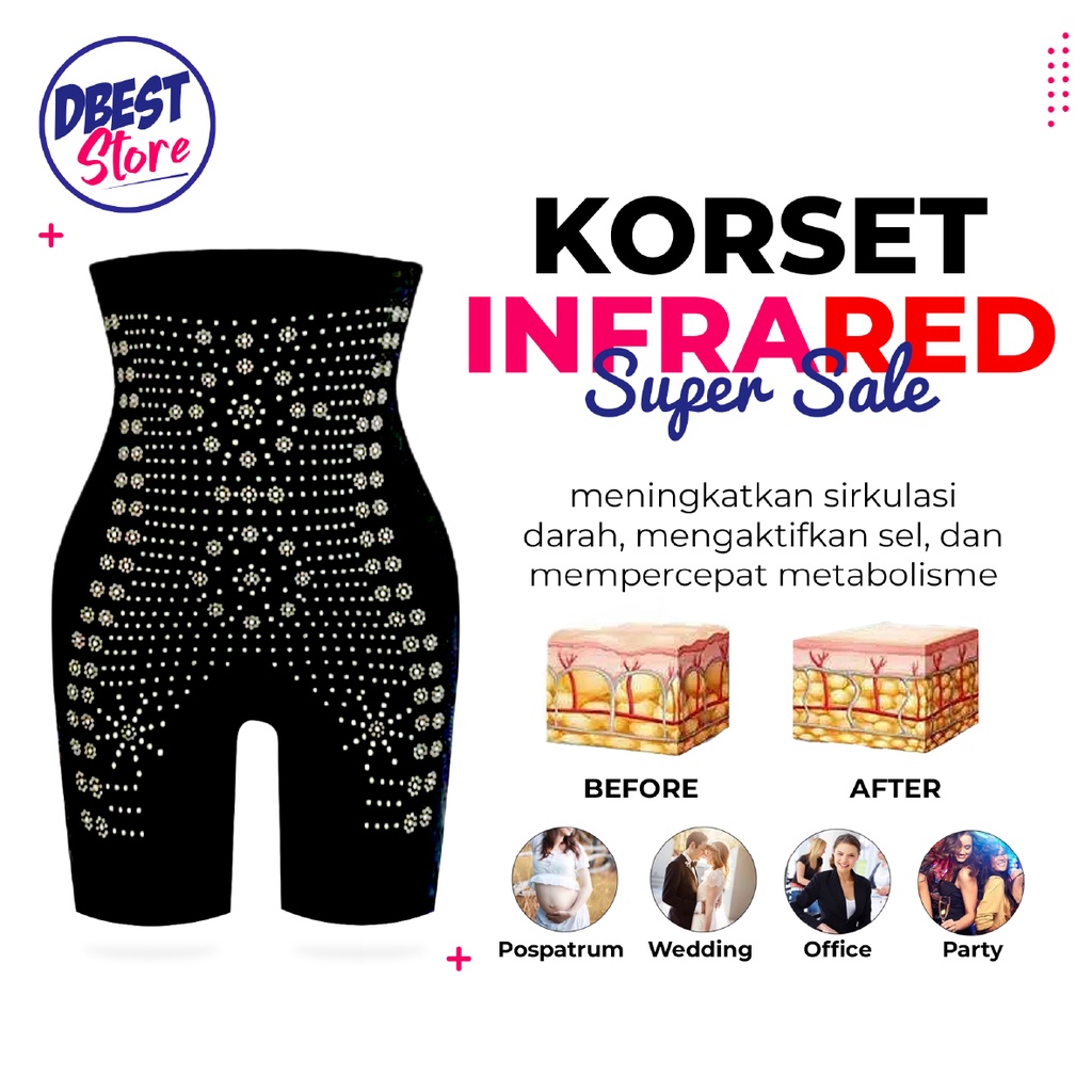 Korset Pelangsing Infrared Pengencang Belakang Tubuh Underwear Wanita Slimming Pants import