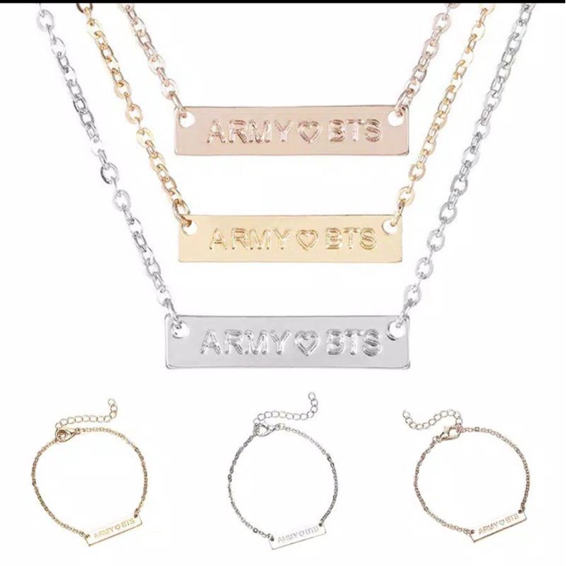 gelang / kalung army love bts