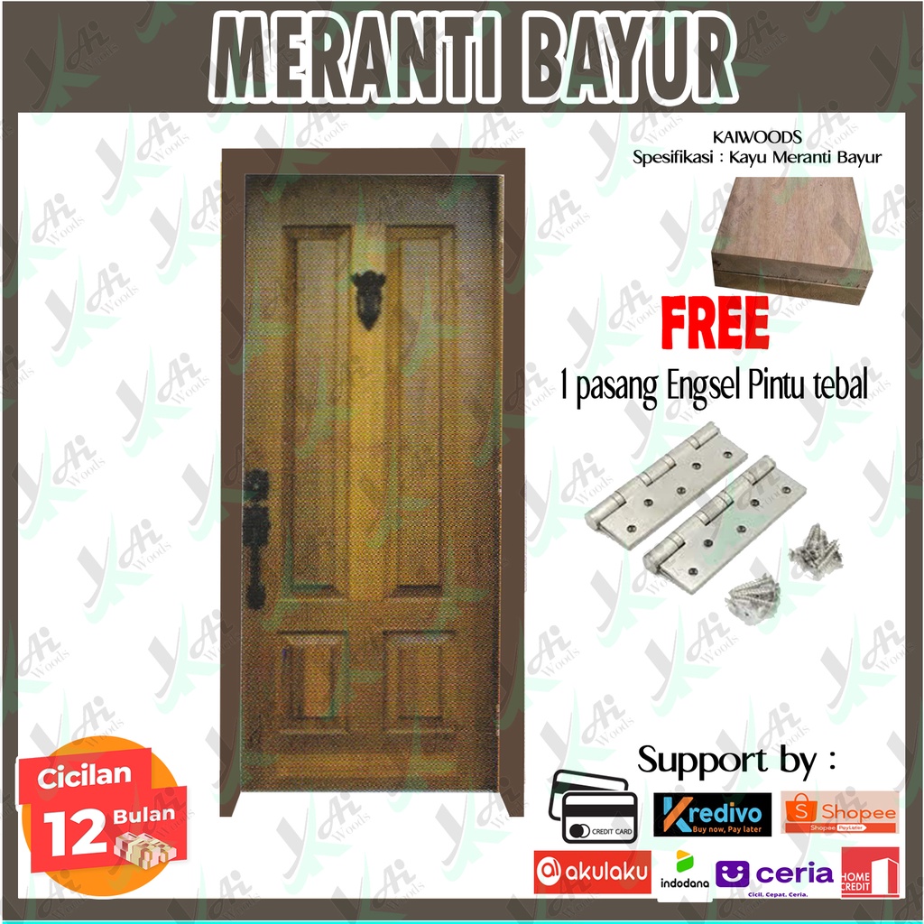 Kusen dan Daun Pintu Kayu Meranti Sumatra