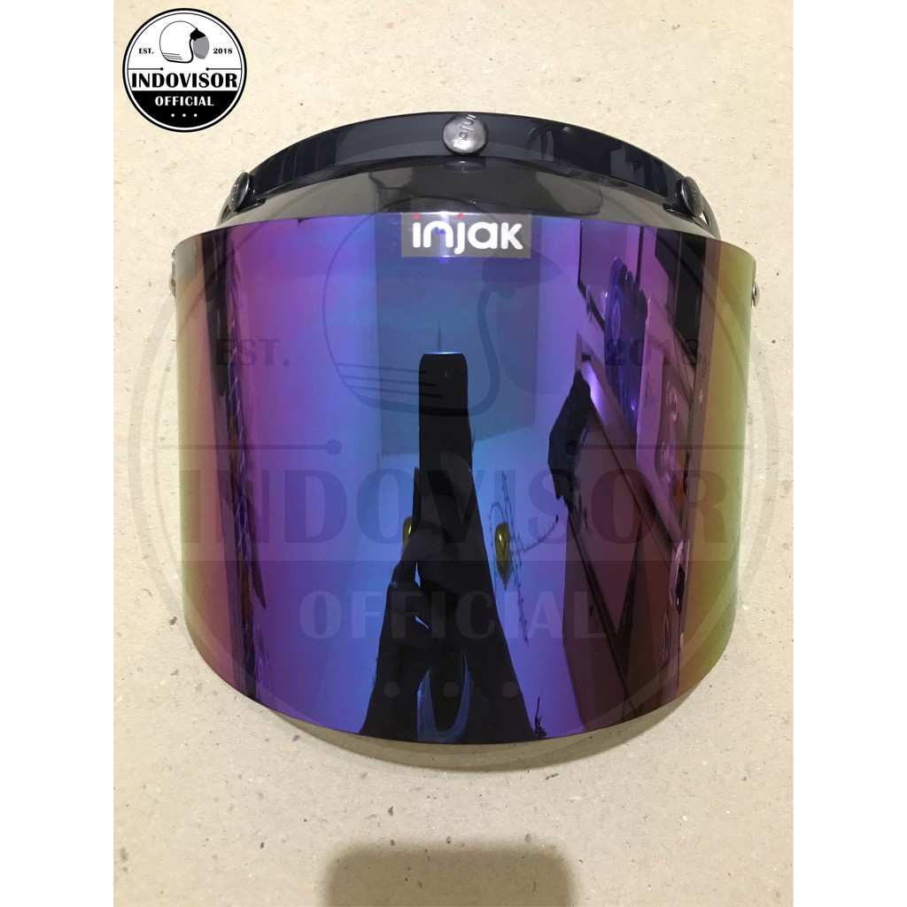 Kaca helm bogo flat-datar