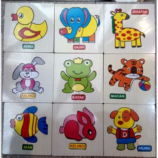 Produk Indonesia Mainan  Anak Puzzle Kayu Gambar 