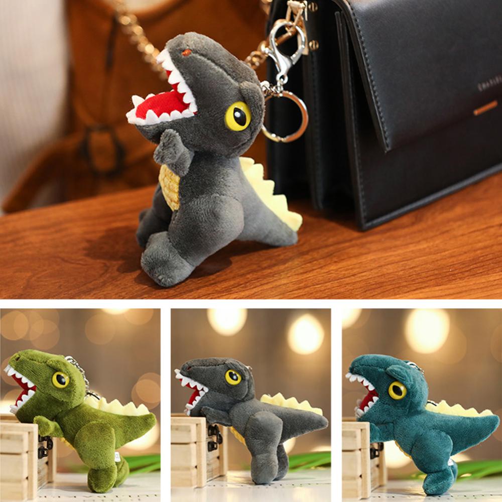 Timekey Gantungan Kunci Boneka Plush Dinosaurus Tyrannosaurus Mini 14cm A3D5