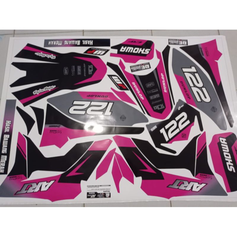 decal motor crf 150L pink full body custom doff/glosyy