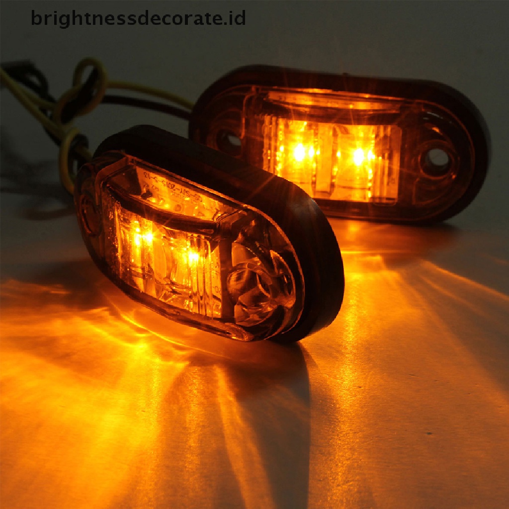 10 Pcs Lampu Peringatan Samping LED Dioda Untuk Truk Trailer