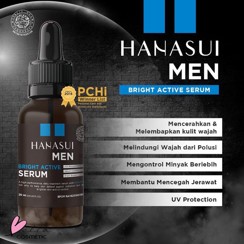 ❤ BELIA ❤ Hanasui ✔️BPOM Power Serum | Whitening Gold Vit C Collagen Anti Acne Propolis Men Bright Active