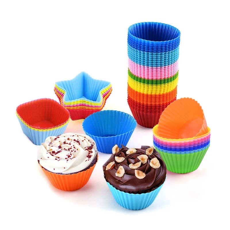 Cetakan Silicone Cupcake Muffin Silikon Cup Mangkok Silicone - Cetakan Cupcake Silikon