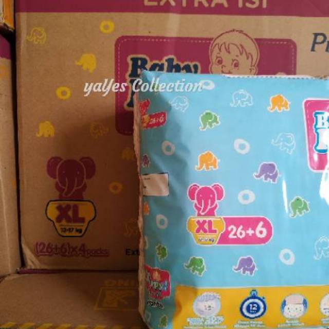 Kemasan Baru BabyHappy XL 26 body fit pants BB 12 -17 kg diapering baby happy popok hemat bagus