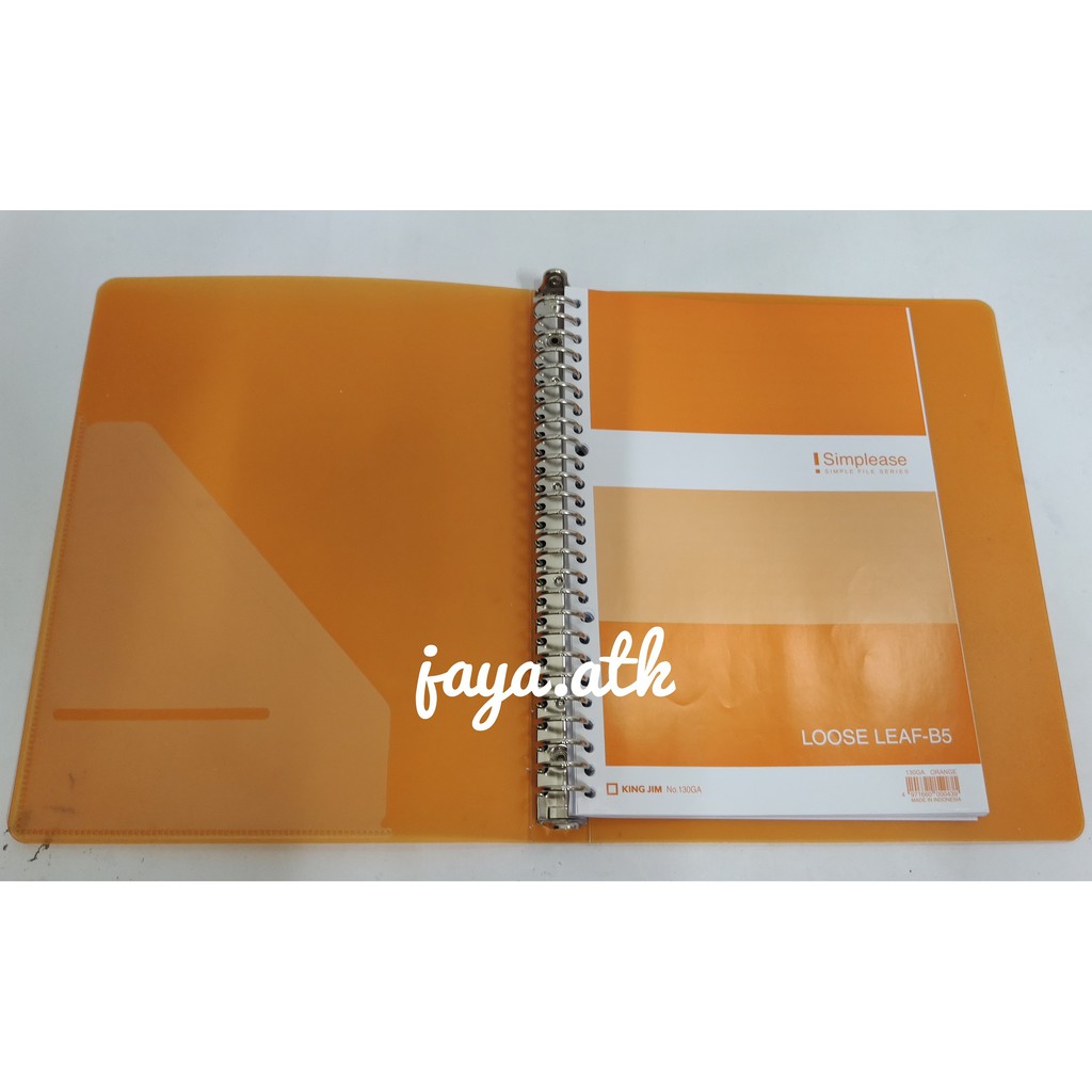 BINDER NOTE B5 26 RING MAP BINDER LOOSE LEAF B5 WARNA TRANSPARANT BONUS ISI 130SPGA KING JIM