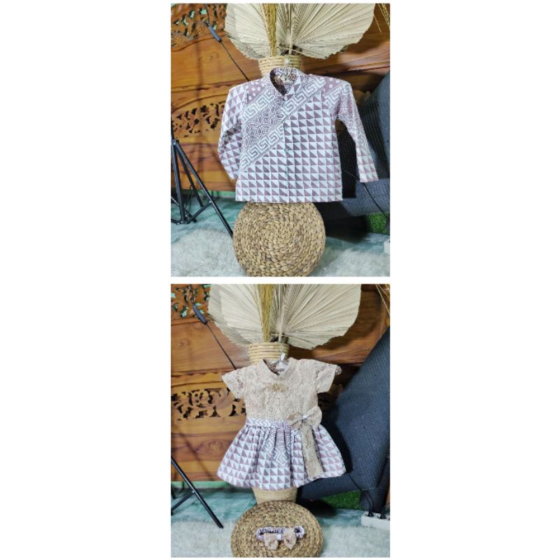 COUPLE KEMEJA BATIK DAN DRESS BATIK | KEMEJA BATIK | DRESS BATIK | BATIK ANAK | BATIK COUPLE | BATIK