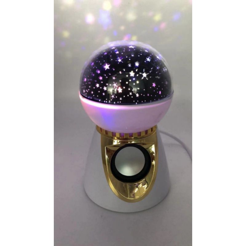 Lampu Disco Bluetooth Speaker Proyektor UFO &amp; Bintang