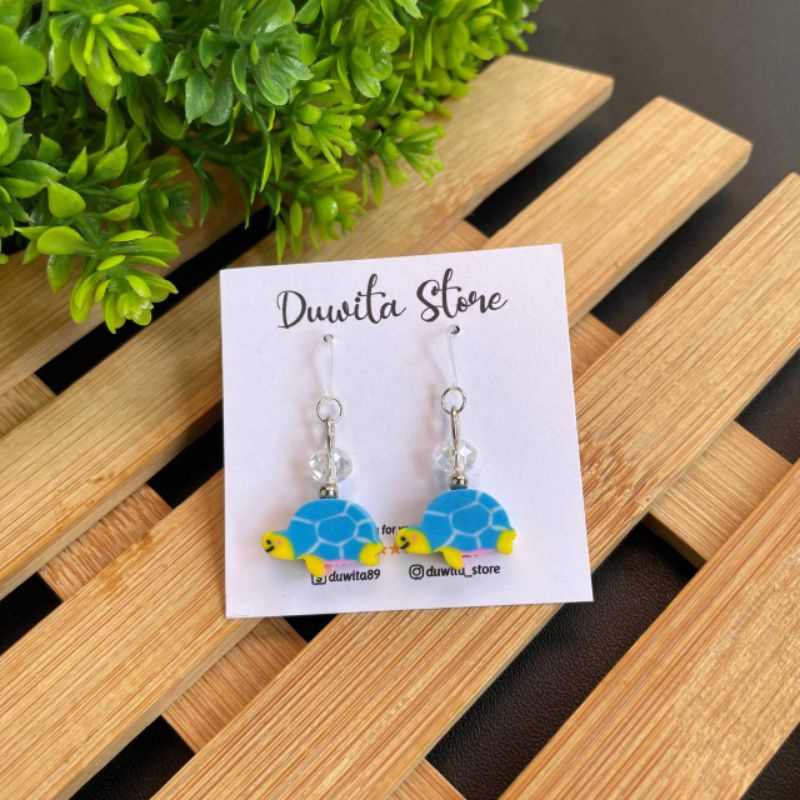 HANDMADE ANTING ANAK/DEWASA KAITAN PLASTIK MOTIF BINATANG-2