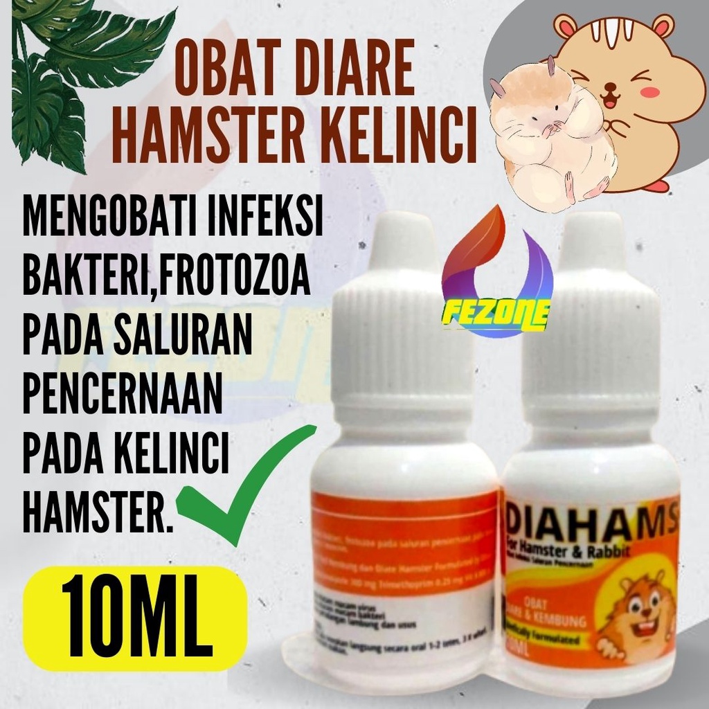 Obat Diare / Kembung / Pencernaan Hamster &amp; Kelinci FEZONE