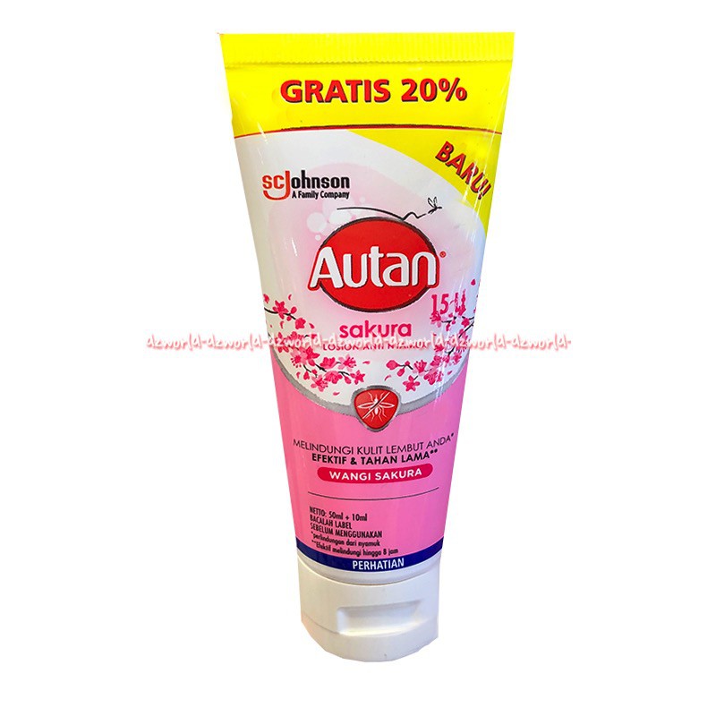 Autan Sakura Floral 50ml Lotion Krim Anti Nyamuk Krim Bebas Nyamuk Wangi Bunga Mosquito Cream