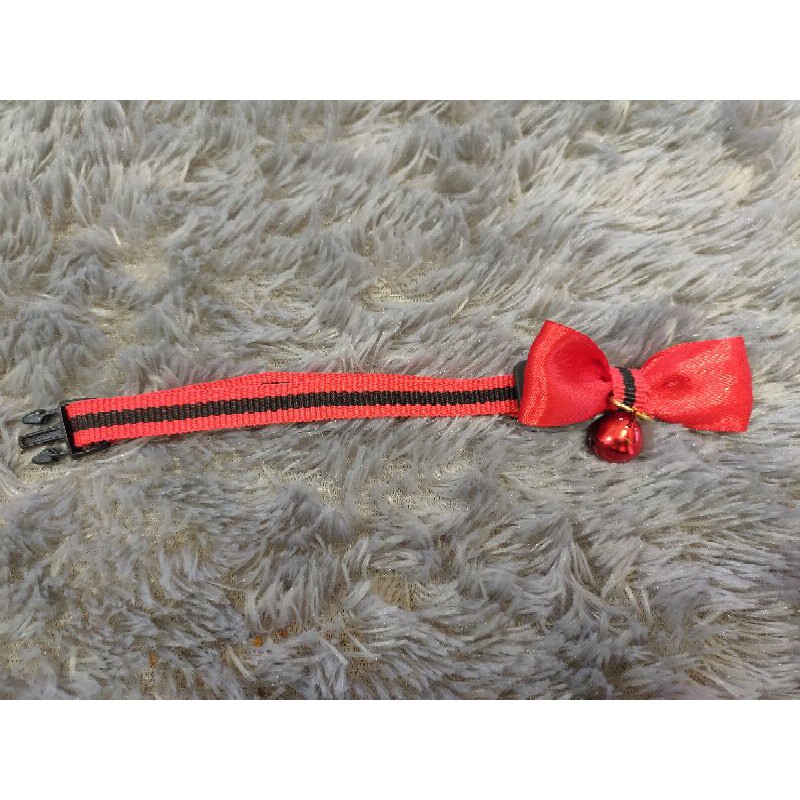Kalung kucing pita + lonceng 12mm