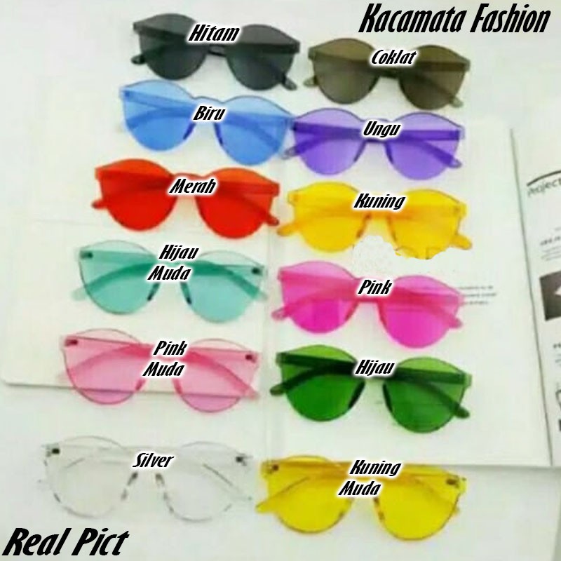 Kacamata Normal-Kacamata unisex gaya anak sunglass keren cewek cowok vintage/Korean Style/nastushaa